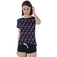 Galaxy Cats Short Sleeve Foldover Tee by Sparkle