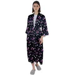 Galaxy Cats Maxi Satin Kimono