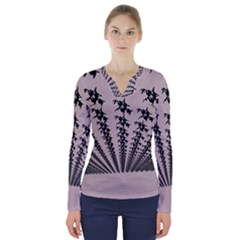 3dfishes V-neck Long Sleeve Top by Sparkle