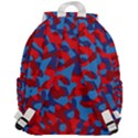 Red and Blue Camouflage Pattern Top Flap Backpack View3