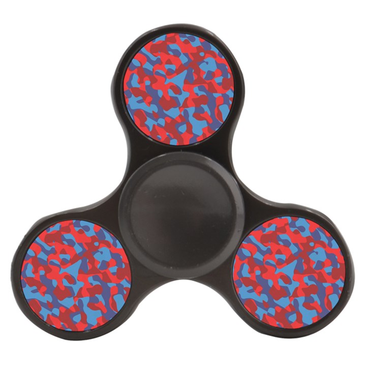 Red and Blue Camouflage Pattern Finger Spinner