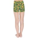 Yellow Green Brown Camouflage Kids  Sports Shorts View2