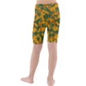 Green and Orange Camouflage Pattern Kids  Mid Length Swim Shorts View2