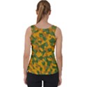 Green and Orange Camouflage Pattern Velvet Tank Top View2