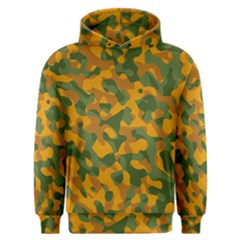 Green And Orange Camouflage Pattern Men s Overhead Hoodie by SpinnyChairDesigns