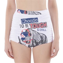 Choose To Be Tough & Chill High-waisted Bikini Bottoms