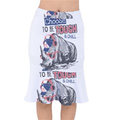 Choose To Be Tough & Chill Short Mermaid Skirt