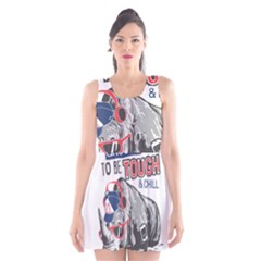 Choose To Be Tough & Chill Scoop Neck Skater Dress by Bigfootshirtshop