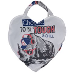 Choose To Be Tough & Chill Giant Heart Shaped Tote