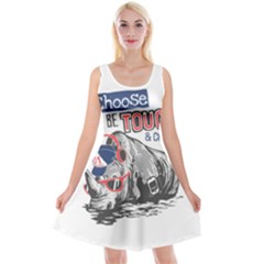 Choose To Be Tough & Chill Reversible Velvet Sleeveless Dress