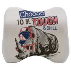 Choose To Be Tough & Chill Velour Head Support Cushion by Bigfootshirtshop