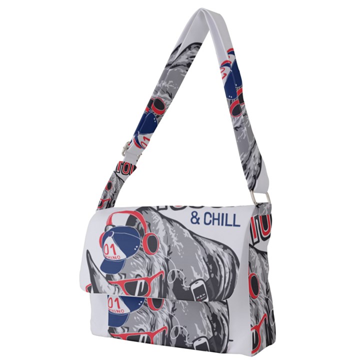 Choose To Be Tough & Chill Full Print Messenger Bag (S)