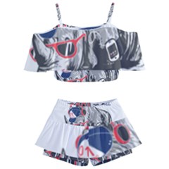 Choose To Be Tough & Chill Kids  Off Shoulder Skirt Bikini by Bigfootshirtshop