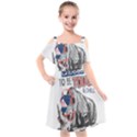 Choose To Be Tough & Chill Kids  Cut Out Shoulders Chiffon Dress View1