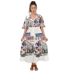 Choose To Be Tough & Chill Kimono Sleeve Boho Dress by Bigfootshirtshop