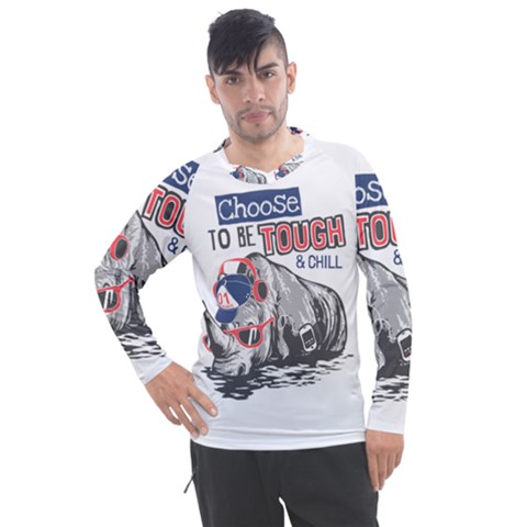 Choose To Be Tough & Chill Men s Pique Long Sleeve Tee by Bigfootshirtshop