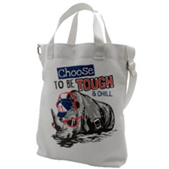 Choose To Be Tough & Chill Canvas Messenger Bag by Bigfootshirtshop