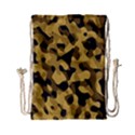 Black Yellow Brown Camouflage Pattern Drawstring Bag (Small) View1