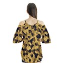 Black Yellow Brown Camouflage Pattern Flutter Tees View2