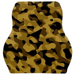 Black Yellow Brown Camouflage Pattern Car Seat Velour Cushion  by SpinnyChairDesigns