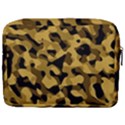 Black Yellow Brown Camouflage Pattern Make Up Pouch (Large) View2