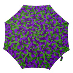 Purple and Green Camouflage Hook Handle Umbrellas (Medium)