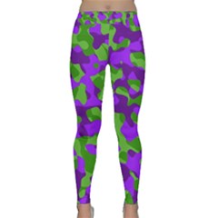 Purple and Green Camouflage Classic Yoga Leggings