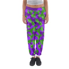 Purple And Green Camouflage Women s Jogger Sweatpants by SpinnyChairDesigns