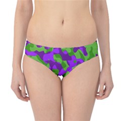 Purple and Green Camouflage Hipster Bikini Bottoms