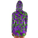 Purple and Green Camouflage Long Sleeve Hooded T-shirt View2