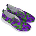 Purple and Green Camouflage No Lace Lightweight Shoes View3