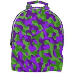 Purple and Green Camouflage Mini Full Print Backpack