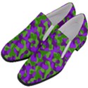 Purple and Green Camouflage Women Slip On Heel Loafers View2