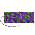 Purple and Green Camouflage Roll Up Canvas Pencil Holder (S) View1