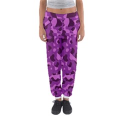 Dark Purple Camouflage Pattern Women s Jogger Sweatpants by SpinnyChairDesigns