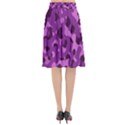 Dark Purple Camouflage Pattern Flared Midi Skirt View2