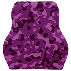 Dark Purple Camouflage Pattern Car Seat Velour Cushion  by SpinnyChairDesigns