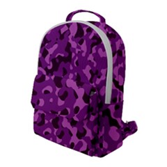 Dark Purple Camouflage Pattern Flap Pocket Backpack (large) by SpinnyChairDesigns