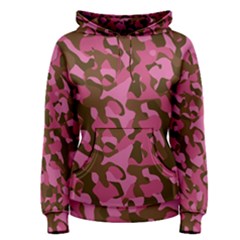 Pink And Brown Camouflage Women s Pullover Hoodie by SpinnyChairDesigns