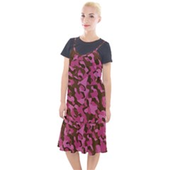 Pink And Brown Camouflage Camis Fishtail Dress by SpinnyChairDesigns