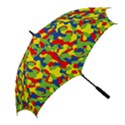 Colorful Rainbow Camouflage Pattern Golf Umbrellas View2