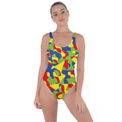 Colorful Rainbow Camouflage Pattern Bring Sexy Back Swimsuit by SpinnyChairDesigns