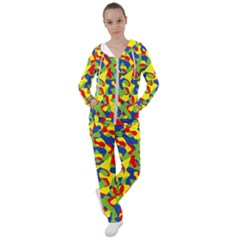 Colorful Rainbow Camouflage Pattern Women s Tracksuit by SpinnyChairDesigns