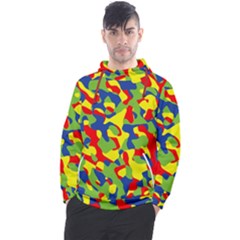 Colorful Rainbow Camouflage Pattern Men s Pullover Hoodie by SpinnyChairDesigns