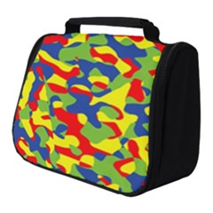 Colorful Rainbow Camouflage Pattern Full Print Travel Pouch (small) by SpinnyChairDesigns