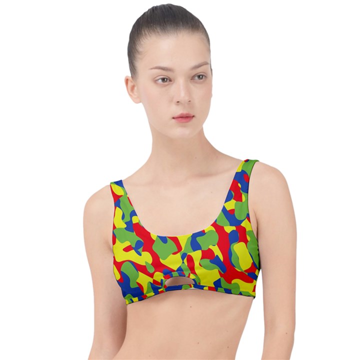 Colorful Rainbow Camouflage Pattern The Little Details Bikini Top