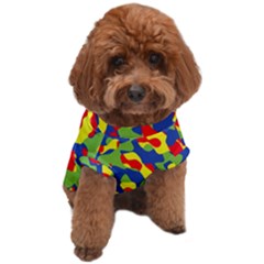 Colorful Rainbow Camouflage Pattern Dog T-shirt by SpinnyChairDesigns