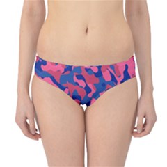 Blue and Pink Camouflage Pattern Hipster Bikini Bottoms