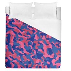 Blue and Pink Camouflage Pattern Duvet Cover (Queen Size)