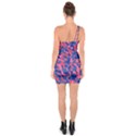 Blue and Pink Camouflage Pattern One Soulder Bodycon Dress View2